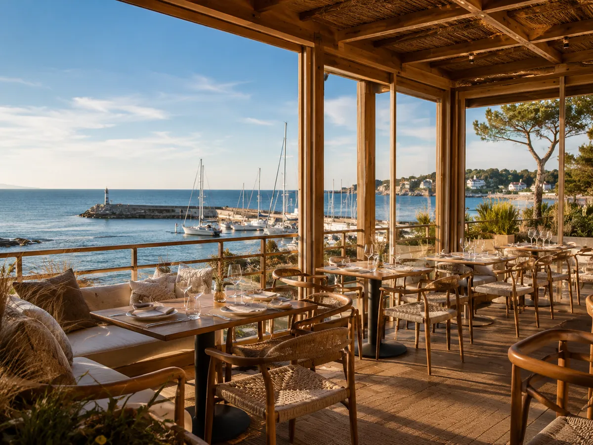 Restauracja z widokiem na marinę